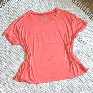 NWT Joyspun peach coral soft t shirt sz 2x plus size top comfy  t shirt